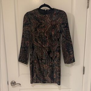 Vintage Velvet Paisley Dress